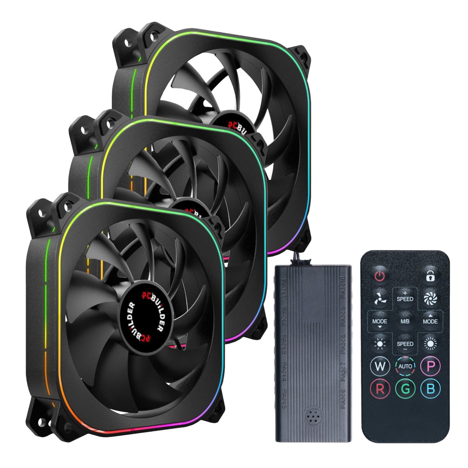 101120256911de112dd3d.jpeg PCBuilder TORNADO CHILL ARGB 120mm Fan Kit - Image 1