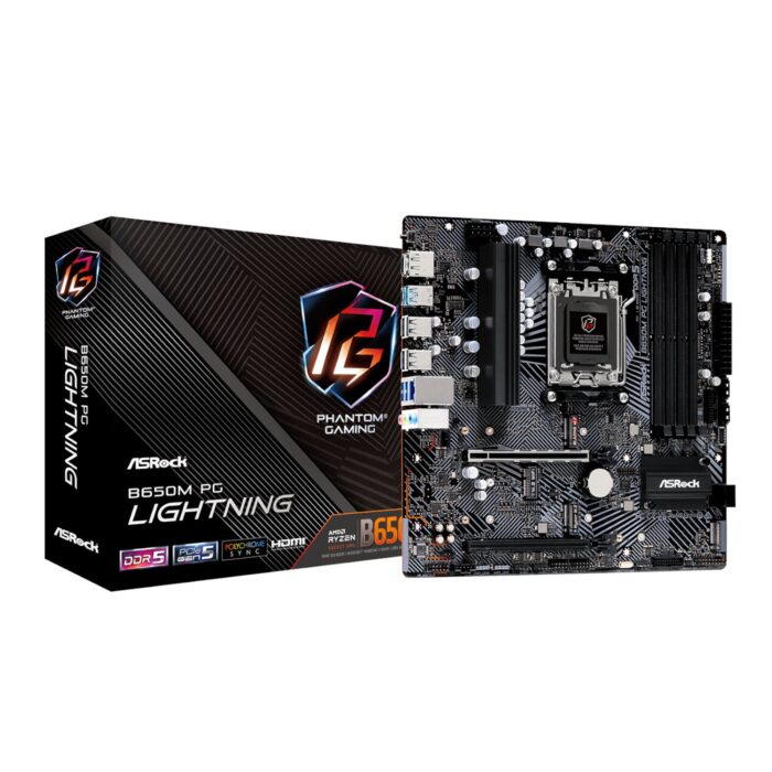 ASRock B650M PG Lightning AMD AM5 Micro ATX Motherboard - Image 2