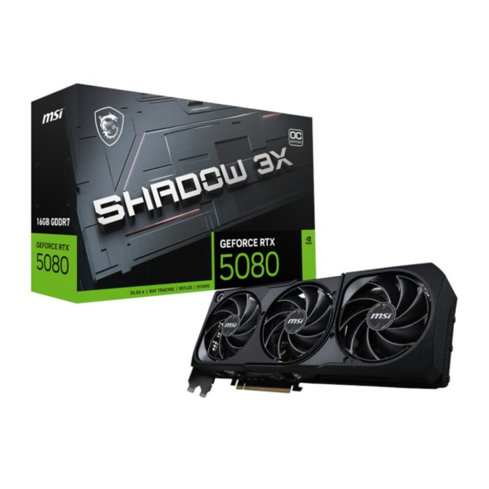 MSI GeForce RTX 5080 SHADOW 3X OC 16GB GDDR7 Graphics Card - Image 2