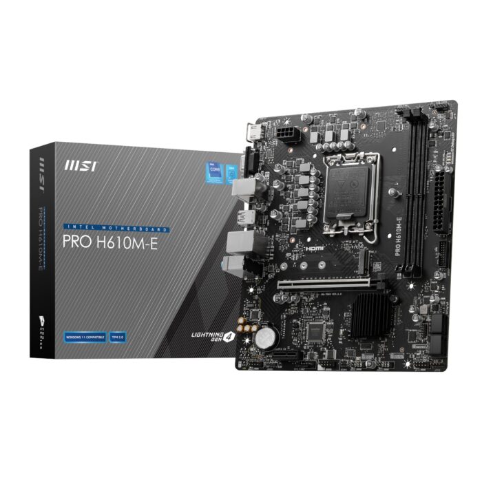 MSI PRO H610M-E Intel LGA1700 DDR5 M-ATX Motherboard - Image 2
