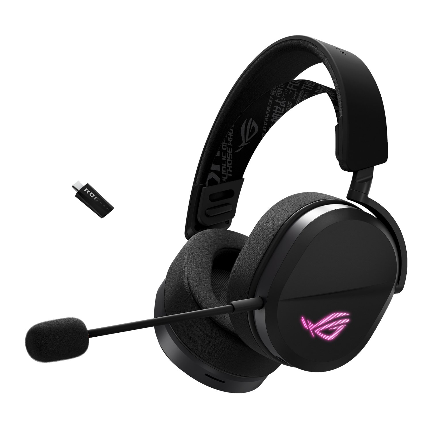 101120256911dfde42d0d.jpeg Asus ROG Pelta Stereo Wireless Gaming Headset - Black - Image 1