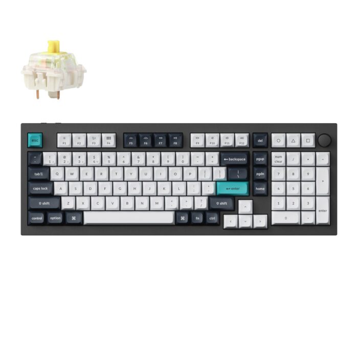Keychron Q5 Max QMK/VIA Full-size Wireless Custom Mechanical Keyboard (Banana Switches) - Carbon Black - Image 2