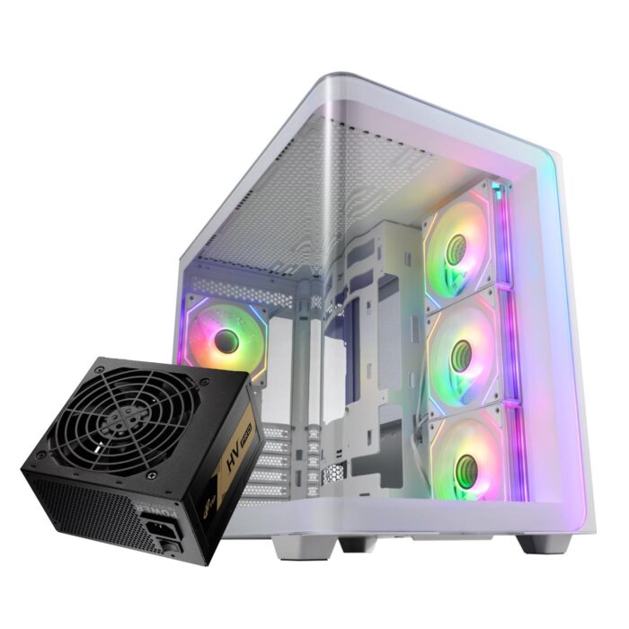 FSP M580 ATX White Gaming Chassis and HV Pro 650W Power Supply Bundle - Image 2