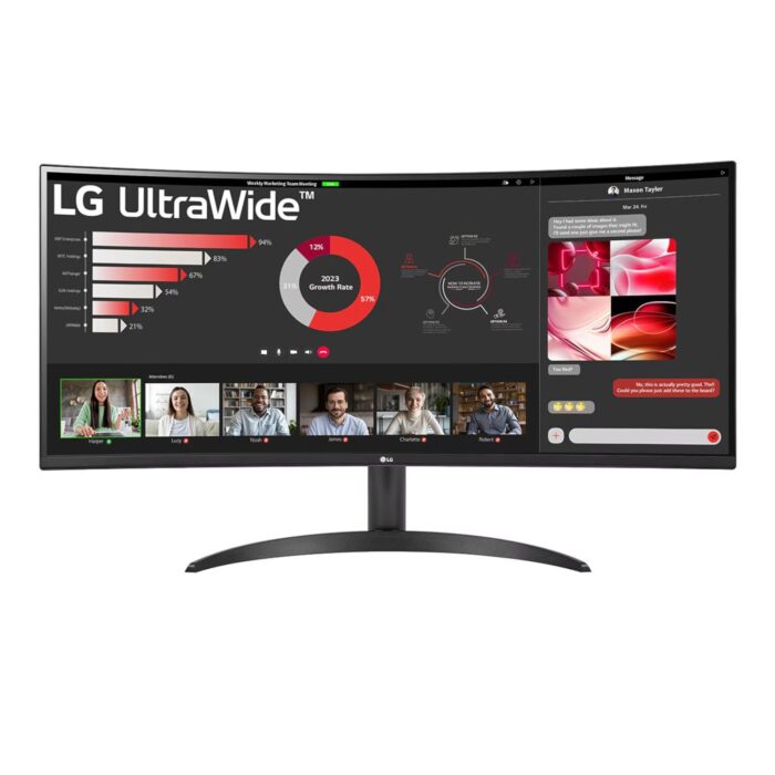 LG UltraWide 34" QHD VA Curved Monitor 100Hz - Image 2