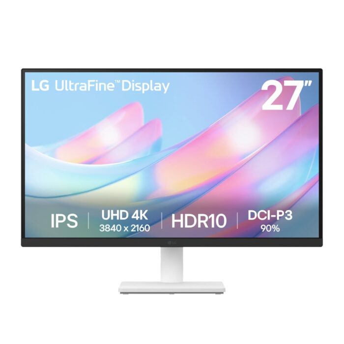 LG UltraFine 27" 4K UHD IPS Monitor - White - Image 2