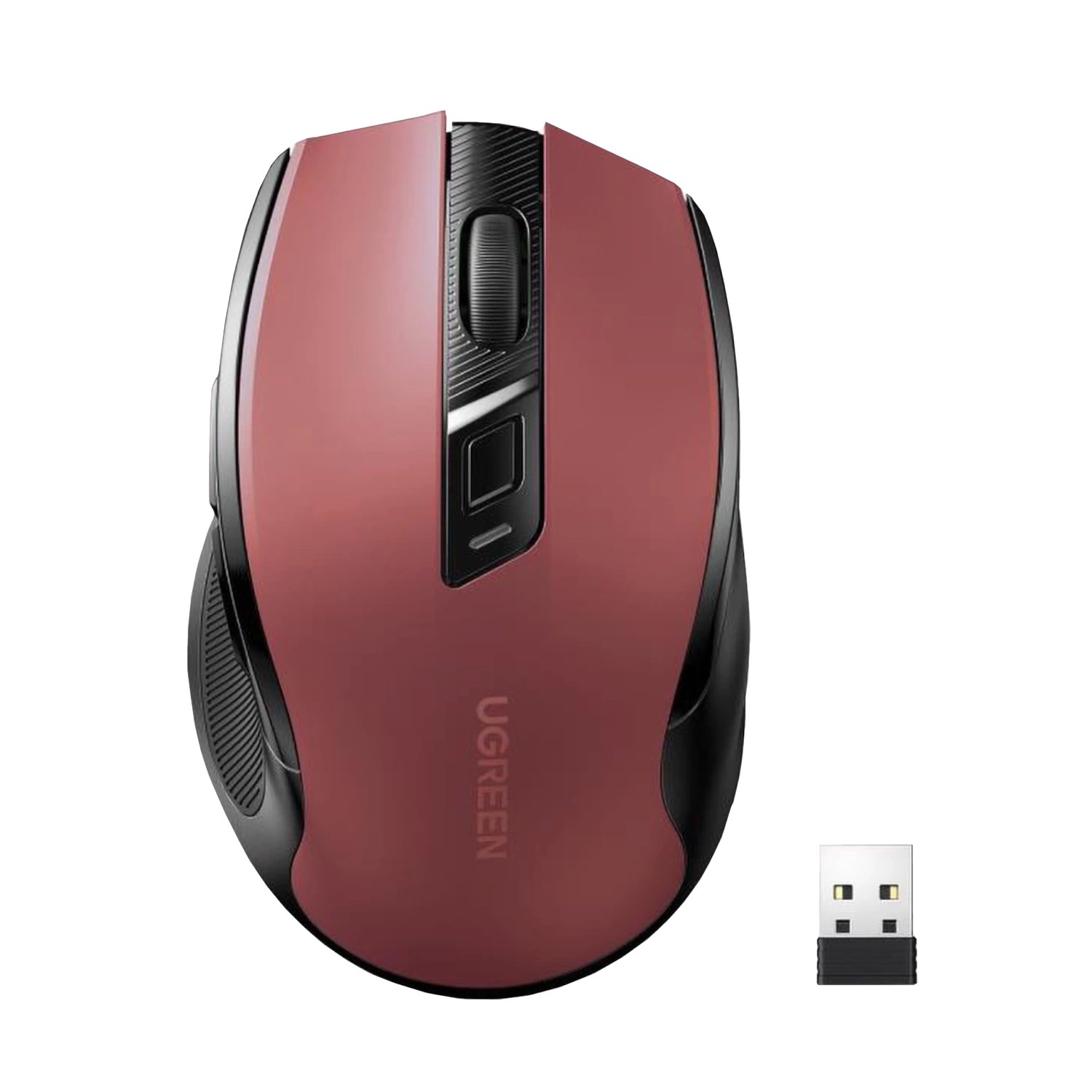 101120256911e1cd8f227.jpeg UGreen MU006 2.4GHz Wireless Optical Mouse - Red - Image 1
