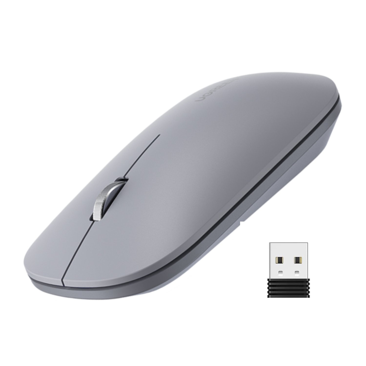 101120256911e1d1dd8f7.jpeg UGreen Portable 2.4GHz Wireless Mouse - Grey - Image 1