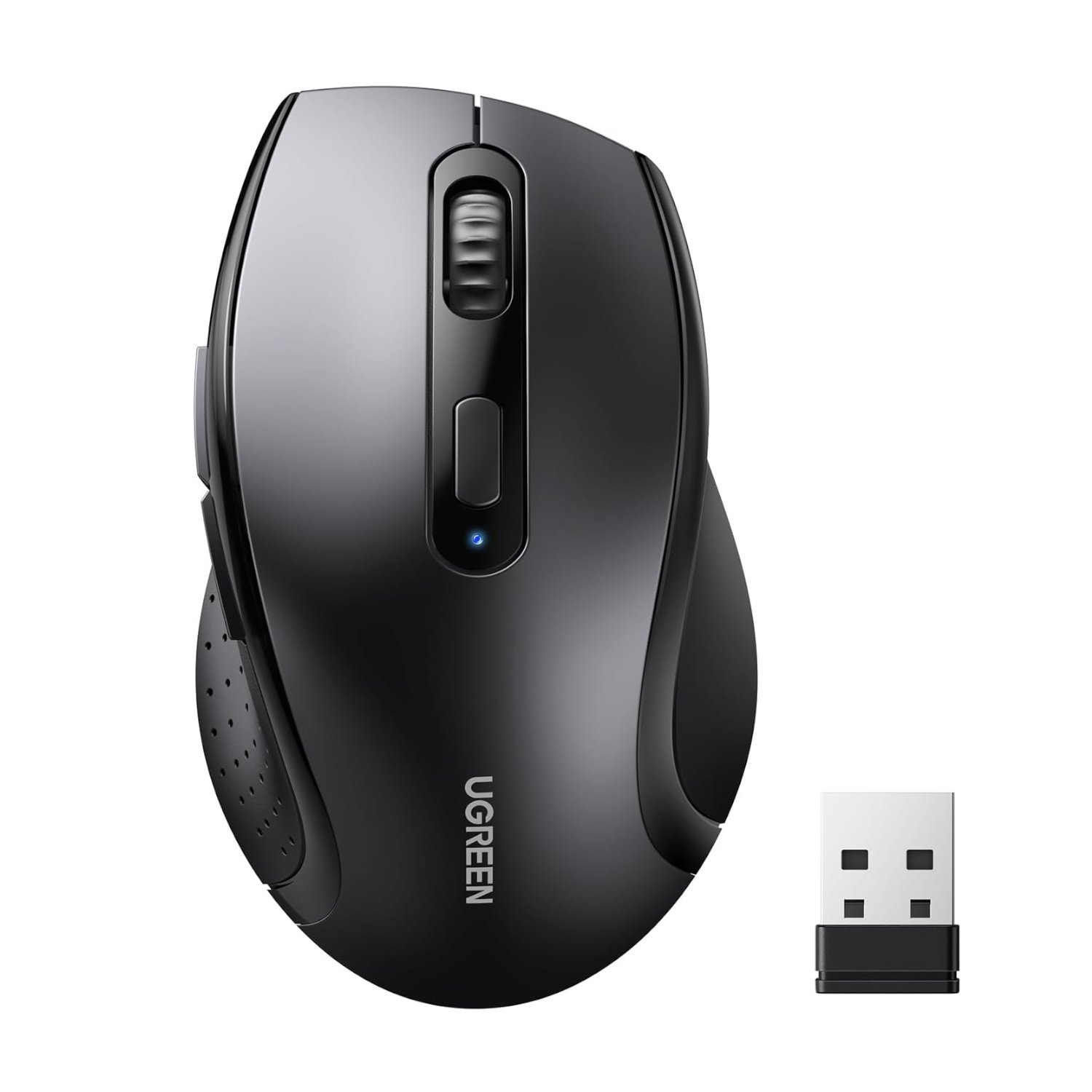 101120256911e1dae797d.jpeg UGreen M511 Ergonomic 2.4GHz Wireless Mouse - Black - Image 1