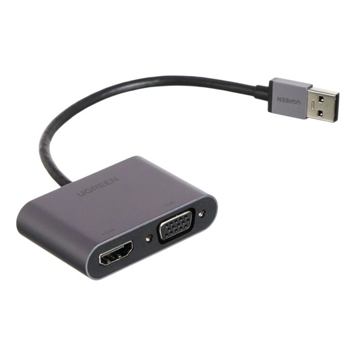 UGreen CM449 USB-A to HDMI + VGA 1080P Display Adapter - Image 2