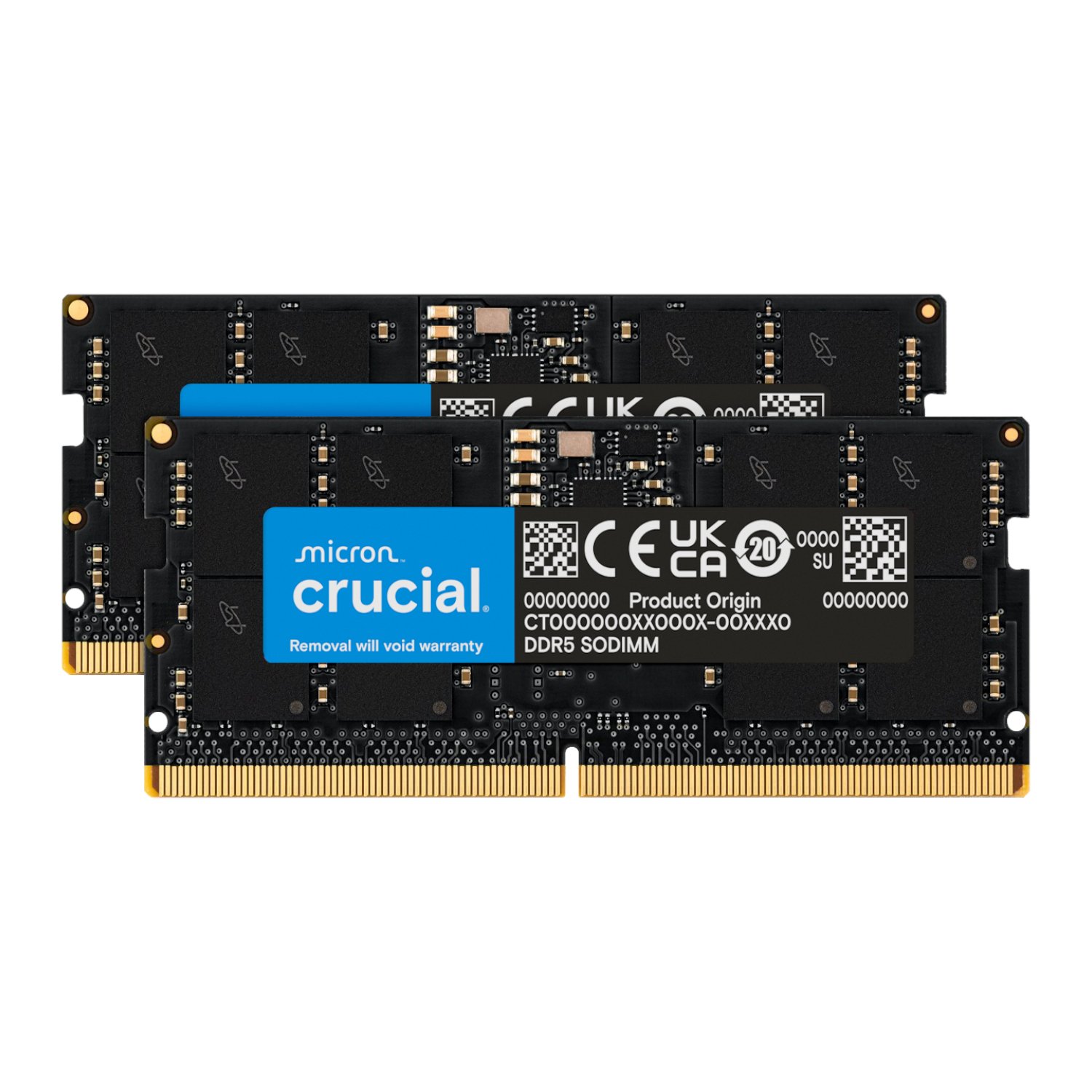 101120256911e256c41e5.jpeg Crucial 128GB 5600MHz DDR5 SODIMM Laptop Memory Kit (2 x 64GB) - Image 1