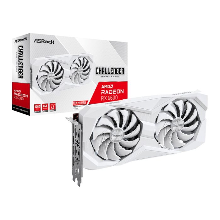 ASRock Radeon RX6600 Challenger D 8G GDDR6 128-BIT Graphics Card - White - Image 2