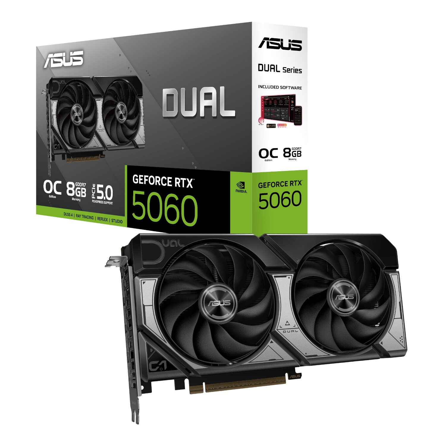 101120256911e2862e8ea.jpeg ASUS Dual GeForce RTX 5060 OC Edition 8GB GDDR7 Graphics Card - Image 1