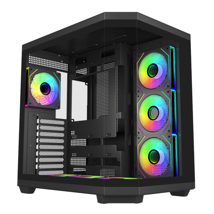 FSP U580 ARGB ATX Ultra Tower Gaming Chassis - Black - Image 2