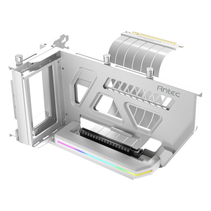 Antec SHIFT ARGB Vertical GPU Bracket with PCIe 4.0 Riser Cable – White - Image 2