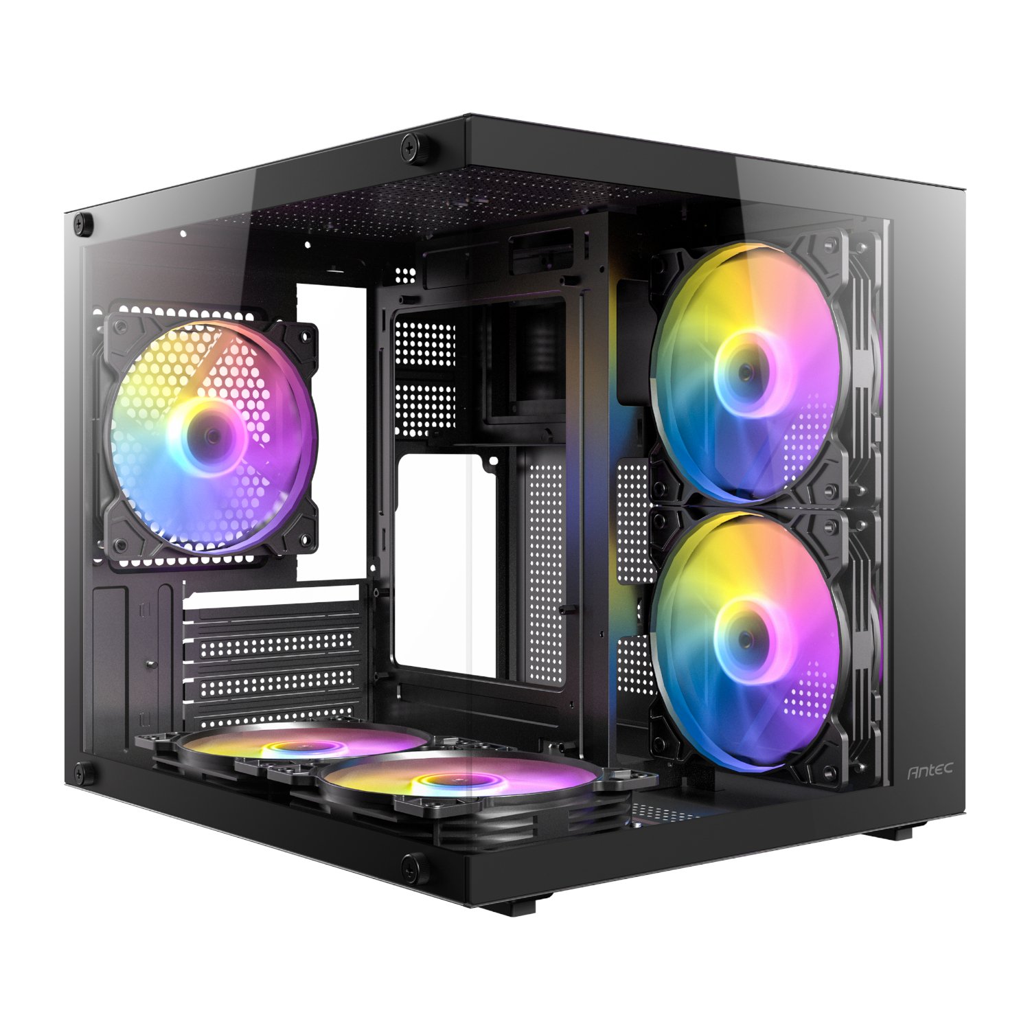 101120256911e291b9c94.jpeg Antec VCX20M RGB Elite Micro-ATX | ITX Mini-Tower Gaming Chassis - Black - Image 1