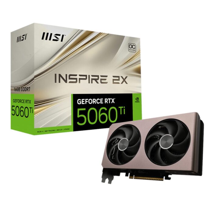 MSI GeForce RTX 5060 Ti 16GB INSPIRE 2X OC Graphics Card - Image 2