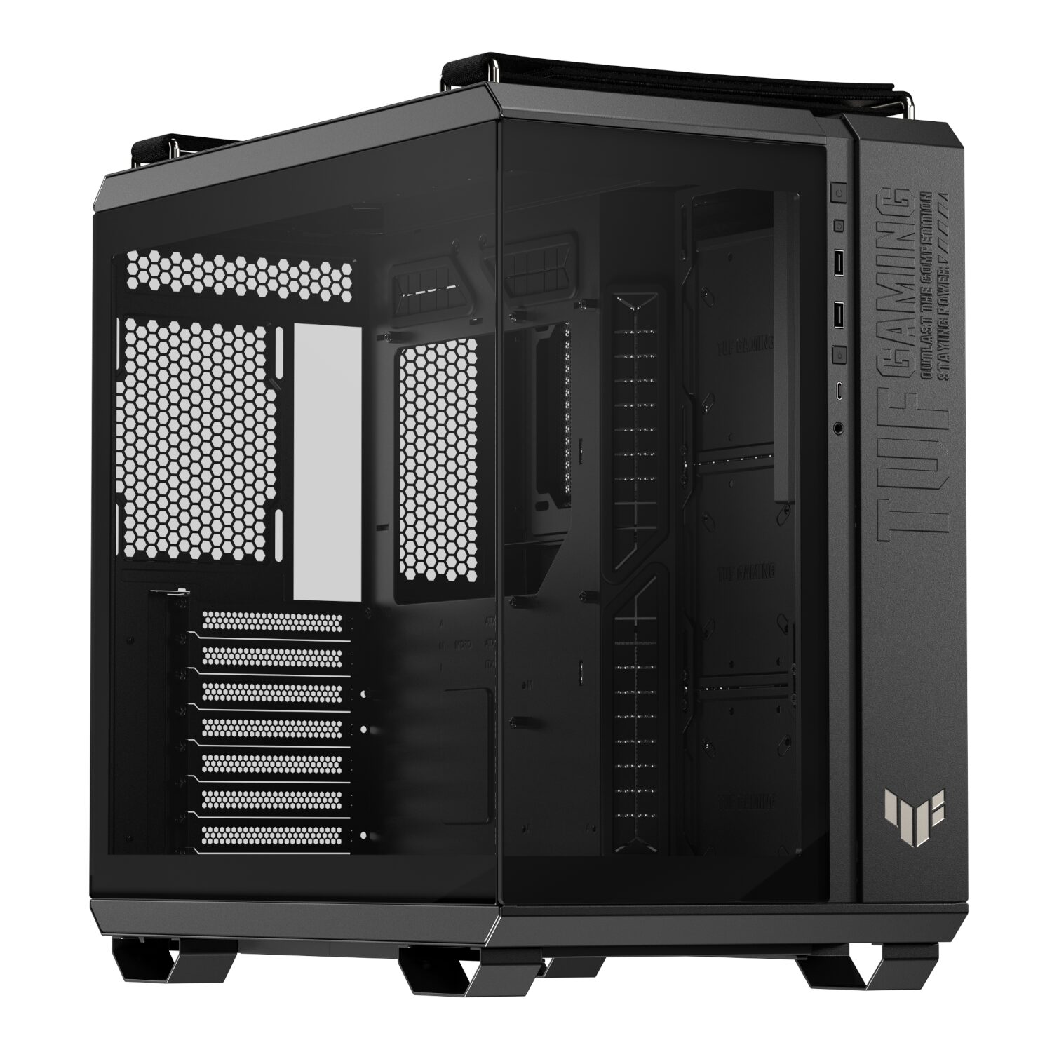 101120256911e2ec4bf6f.jpeg Asus TUF Gaming GT502 Horizon Mid Tower Chassis - Black - Image 1