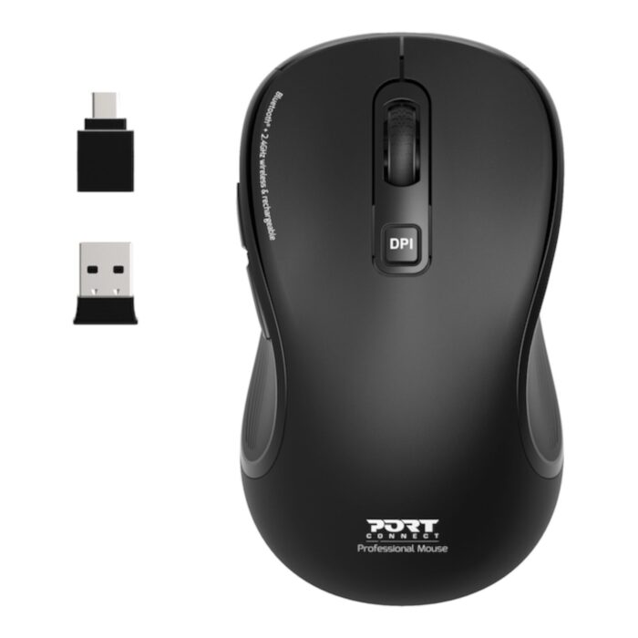 Port Connect Essential Bluetooth Wireless Rechargeable Mouse - Image 2