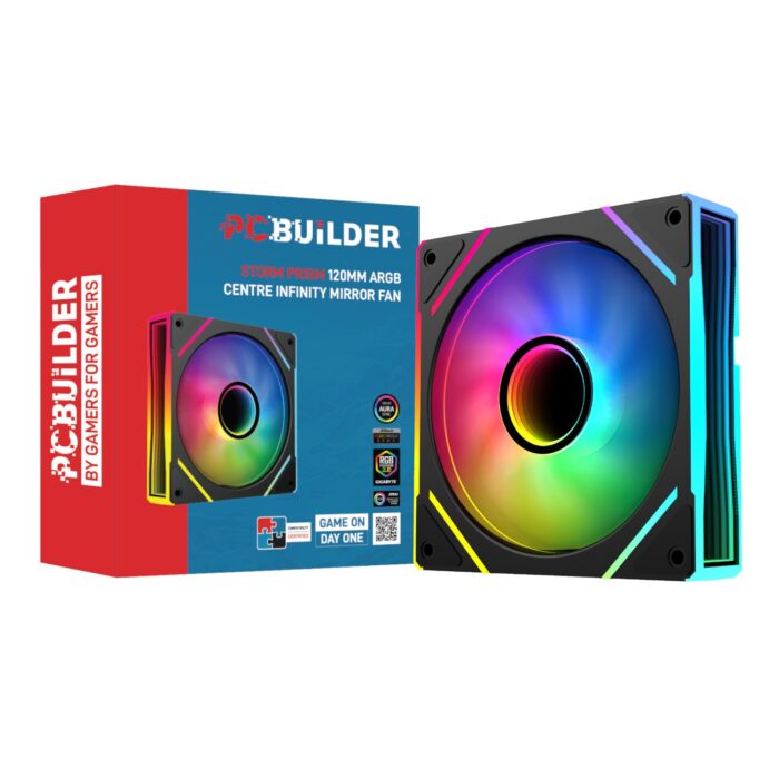 PCBuilder STORM PRISM 120mm ARGB Fan - Black - Image 2
