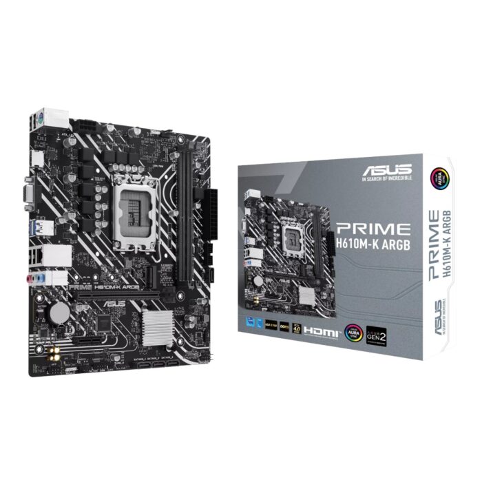 Asus PRIME H610M-K ARGB Intel LGA1700 M-ATX Motherboard - Image 2