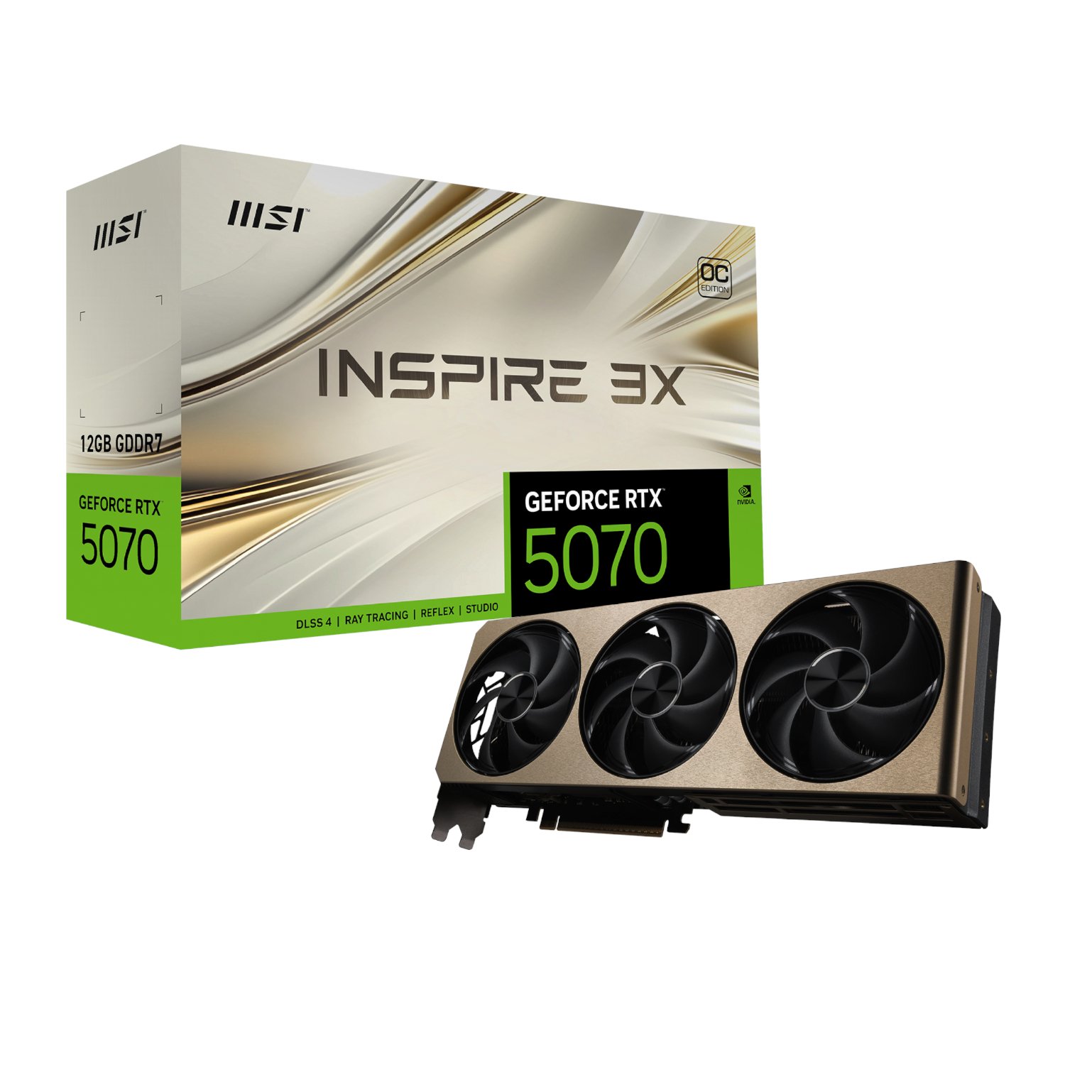 101120256911e463e9839.jpeg MSI GeForce RTX 5070 INSPIRE 3X OC 12GB Graphics Card - Image 1