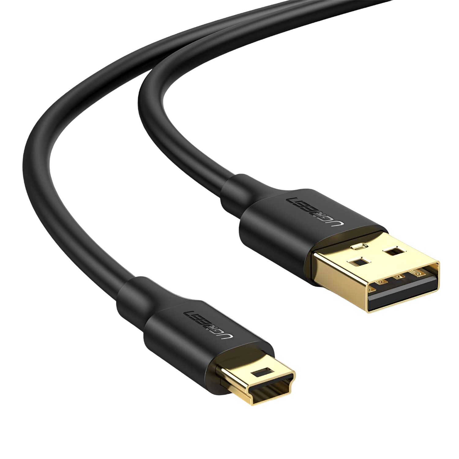 101120256911e58ae0f8e.jpeg UGREEN US132 USB to Mini USB 2.0, 450Mbps SuperSpeed Cable - 1m - Image 1