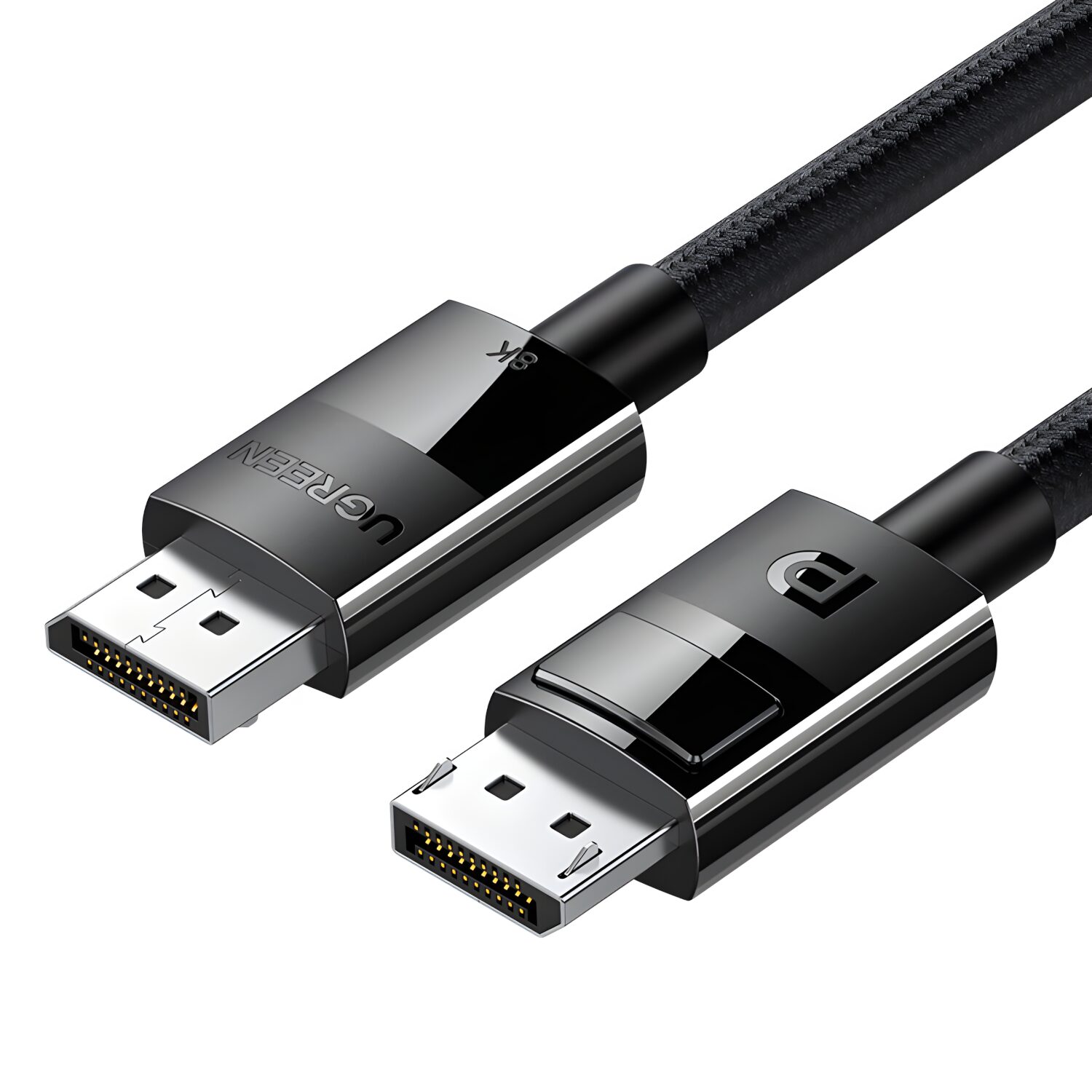 101120256911e5c1e55d9.jpeg UGREEN DP114 8K DisplayPort Male to Male Braided Cable 2m - Image 1