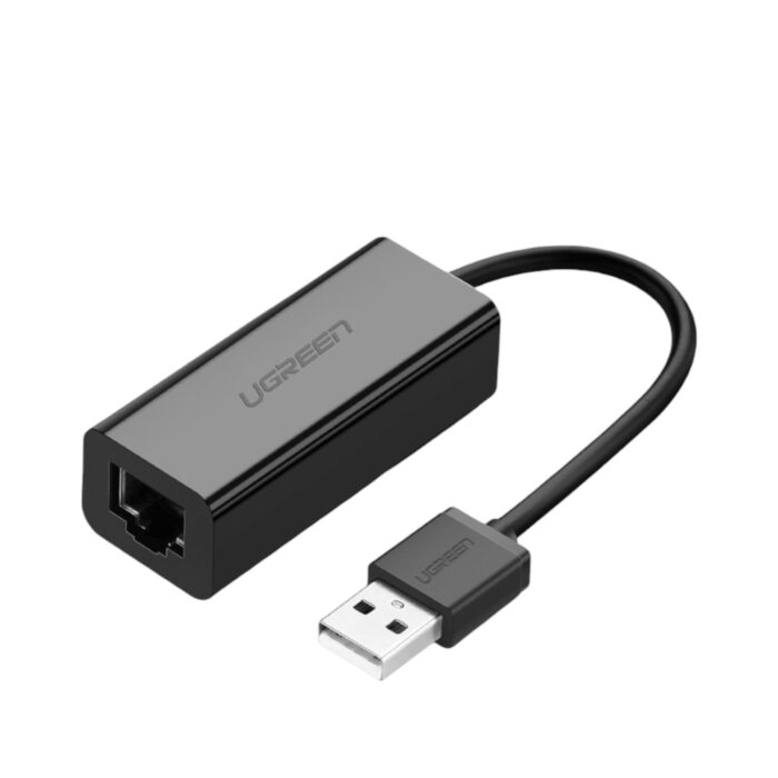 UGREEN CR110 Ethernet Adapter | USB 2.0 to RJ45 - Black - Image 2