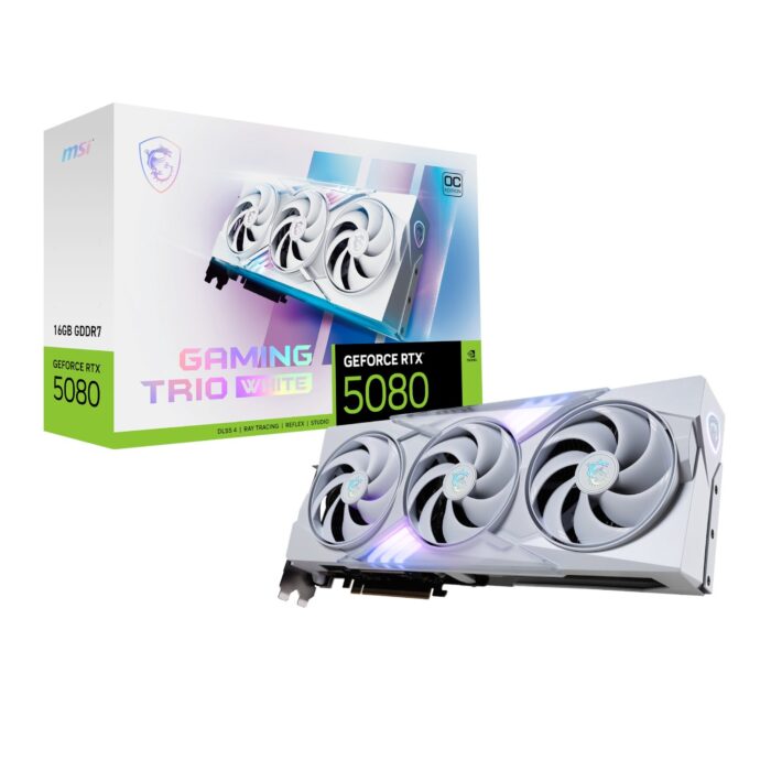 MSI GeForce RTX 5080 GAMING TRIO OC 16G Graphics Card - White - Image 2