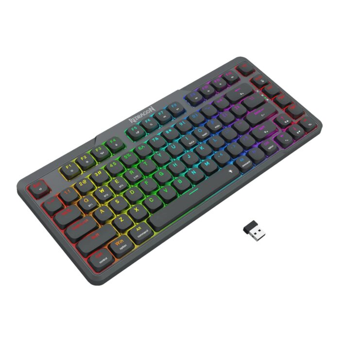 Redragon AETHER K706 PRO Wireless Mechanical Keyboard (75% Layout, Tri-Mode, Gasket Mount, Low-Profile Red Switches) - Image 2