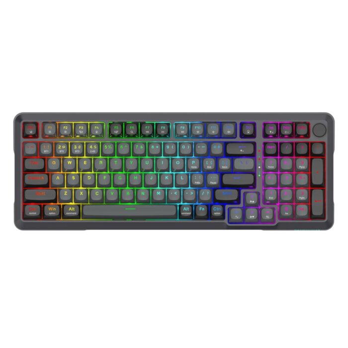 Redragon BREAGI PRO K688 98+1 Gasket Wireless Mechanical Keyboard (Triple Mode, RGB, Hot-Swappable, Cream Linear Switches) - Image 2