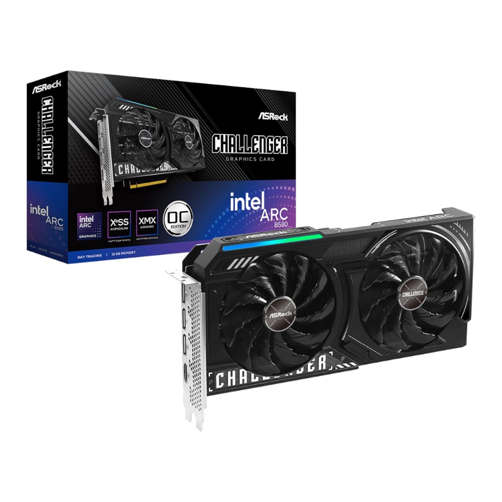 101120256911e73735795.jpeg ASRock Intel Arc B580 Challenger OC 12GB GDDR6 192-BIT Graphics Card - Image 1