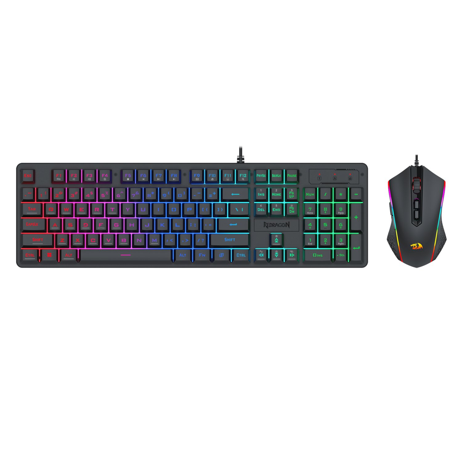 101120256911e79d6eccc.jpeg Redragon S107 RGB Gaming Essentials Wired Gaming Keyboard and Mouse Bundle - Image 1