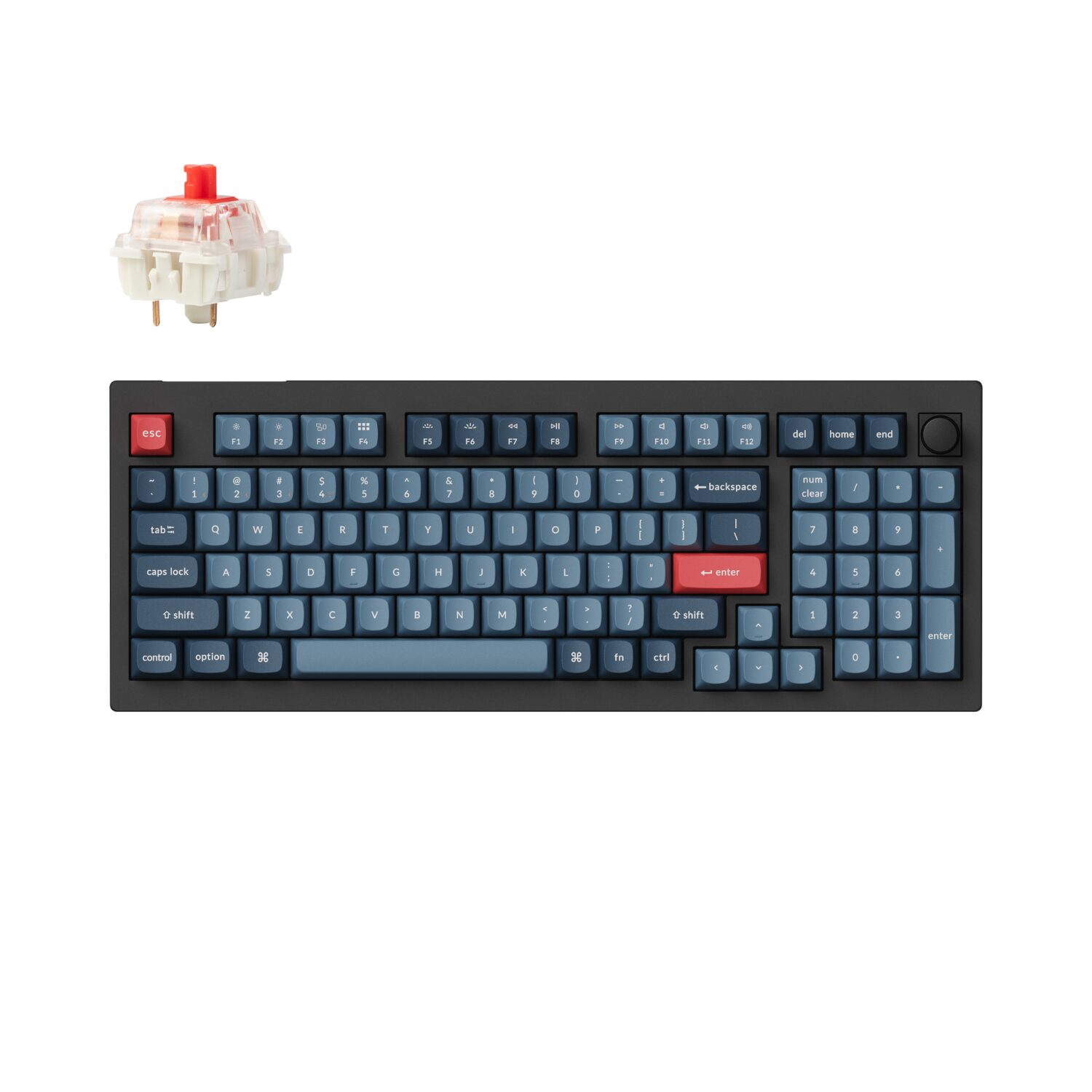 101120256911e8ba89f0b.jpeg Keychron V5 Max Wireless Custom Keyboard - RED Switch - Image 1