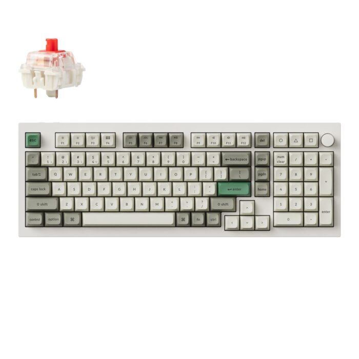 Keychron Q5M-P1 QMK/VIA Wireless Custom Keyboard - Shell White - Image 2