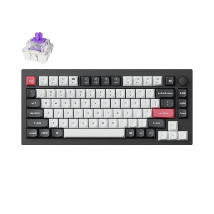 Keychron Q1H-M1 QMK Wireless Custom Keyboard - Black - Image 2
