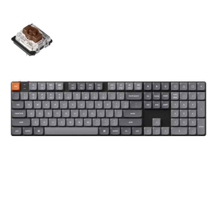 Keychron K5 Max QMK/VIA Full-sized Wireless Custom Mechanical Keyboard | BROWN Switches - Image 2