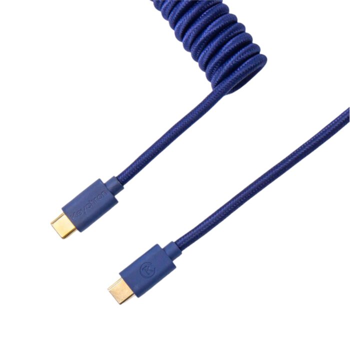 Keychron Coiled Aviator Blue Cable - Image 2