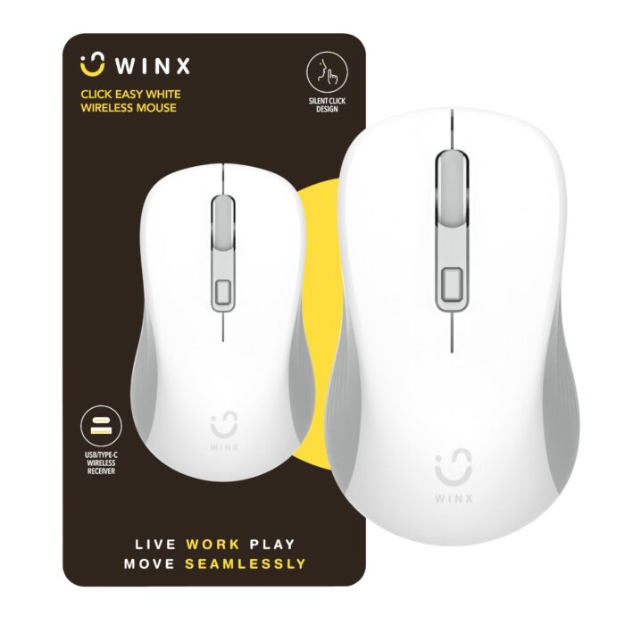 WINX CLICK Easy 1600DPI 2.4GHz Wireless Mouse - White - Image 2