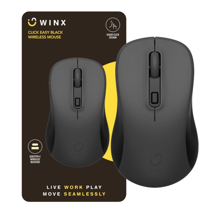 WINX CLICK Easy 1600DPI 2.4GHz Wireless Mouse - Black - Image 2