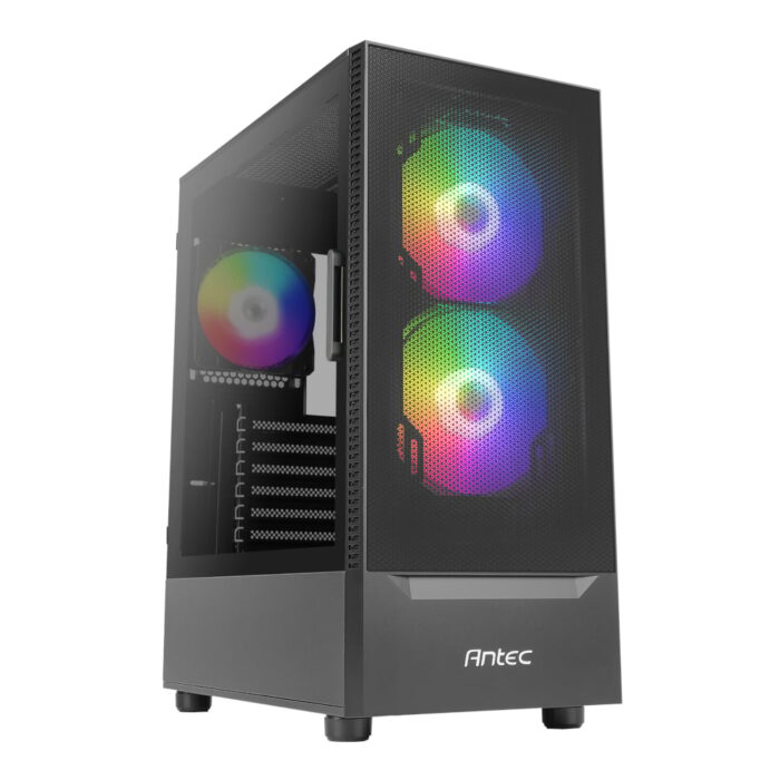 Antec NX410 V2 ATX | Micro-ATX | ITX ARGB Mid-Tower Gaming Chassis - Black - Image 2