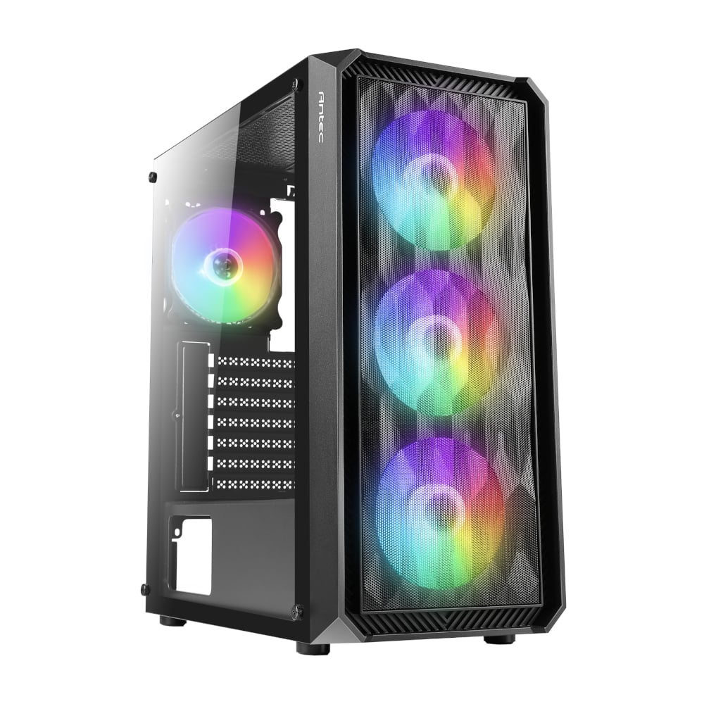 101120256911ea31e2e1b.jpeg Antec NX292 ATX | Micro-ATX | ITX ARGB Mid-Tower Gaming Chassis - Black - Image 1
