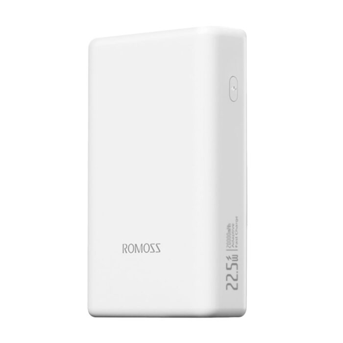 Romoss PAC20 20000mAh 22.5W Fast Charge Power Bank – White - Image 2
