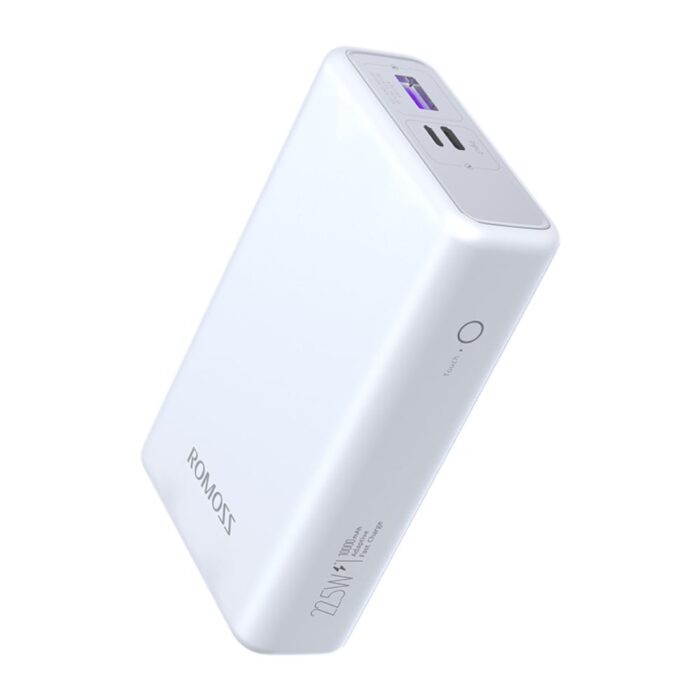 Romoss PAC10 10000mAh 20W Fast Charge Power Bank – White - Image 2