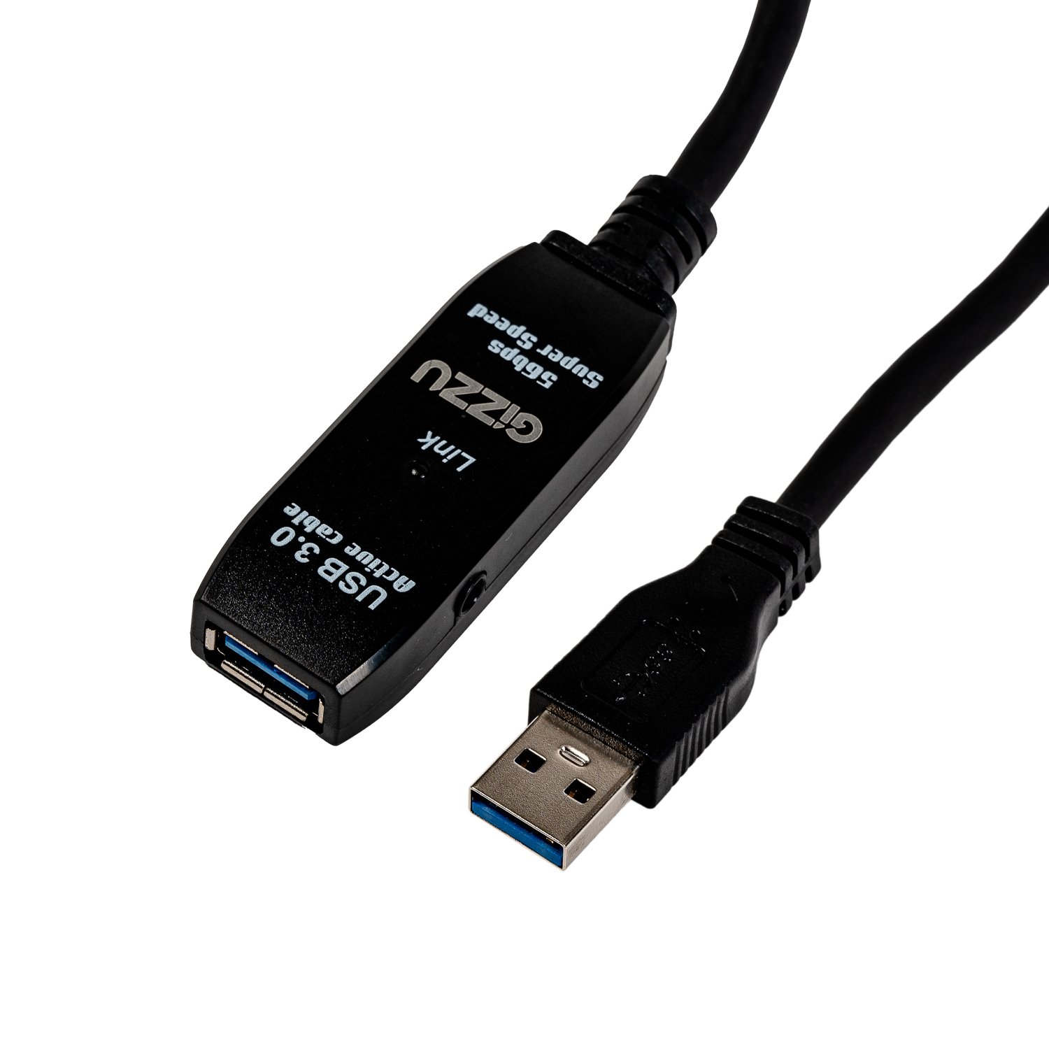 101120256911ec738cf14.jpeg Gizzu USB 3.0 Active Extension Cable 5m - Black - Image 1
