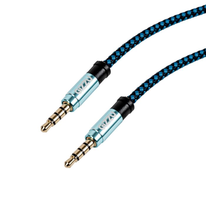 Gizzu 3.5mm AUX Cable 1.5m - Black/Blue - Image 2