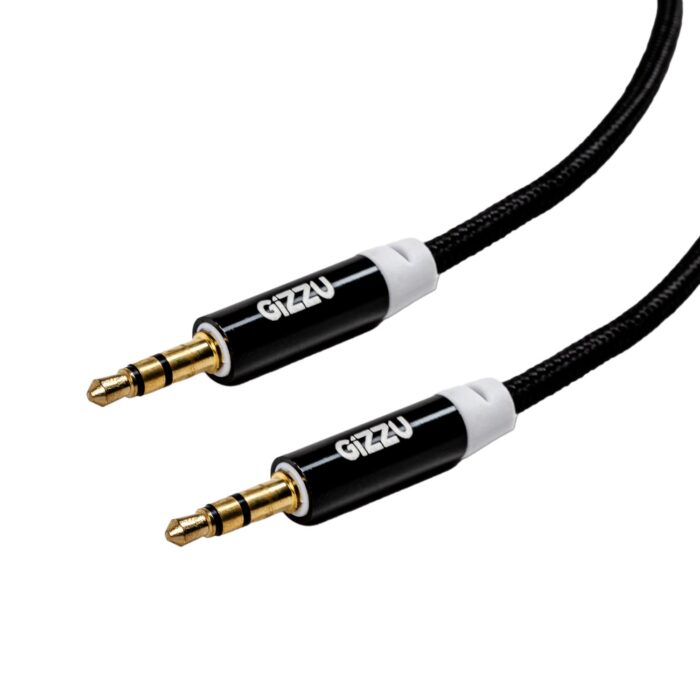 Gizzu 3.5mm AUX Cable 2m - Black - Image 2