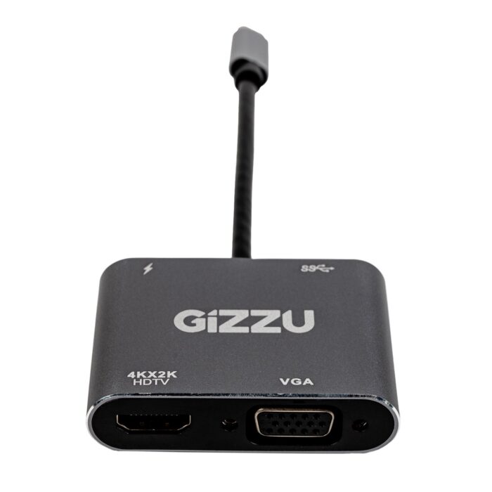 Gizzu 4-in-1 Type-C to HDMI/VGA/USB3.0 Hub - Image 2