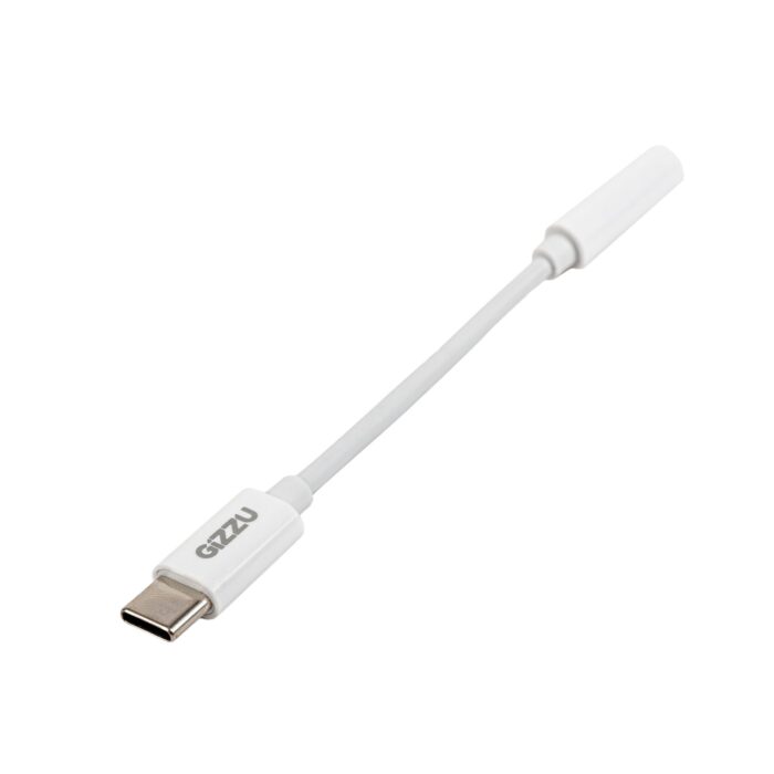 Gizzu USB Type-C to 3.5mm AUX Audio Adapter - White - Image 2