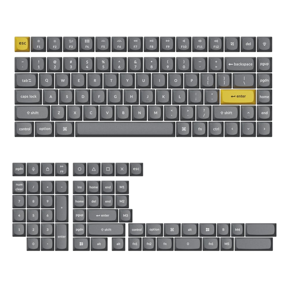 101120256911edced065e.jpeg Keychron Double Shot PBT OSA Full Keycap Set – Dark Grey - Image 1